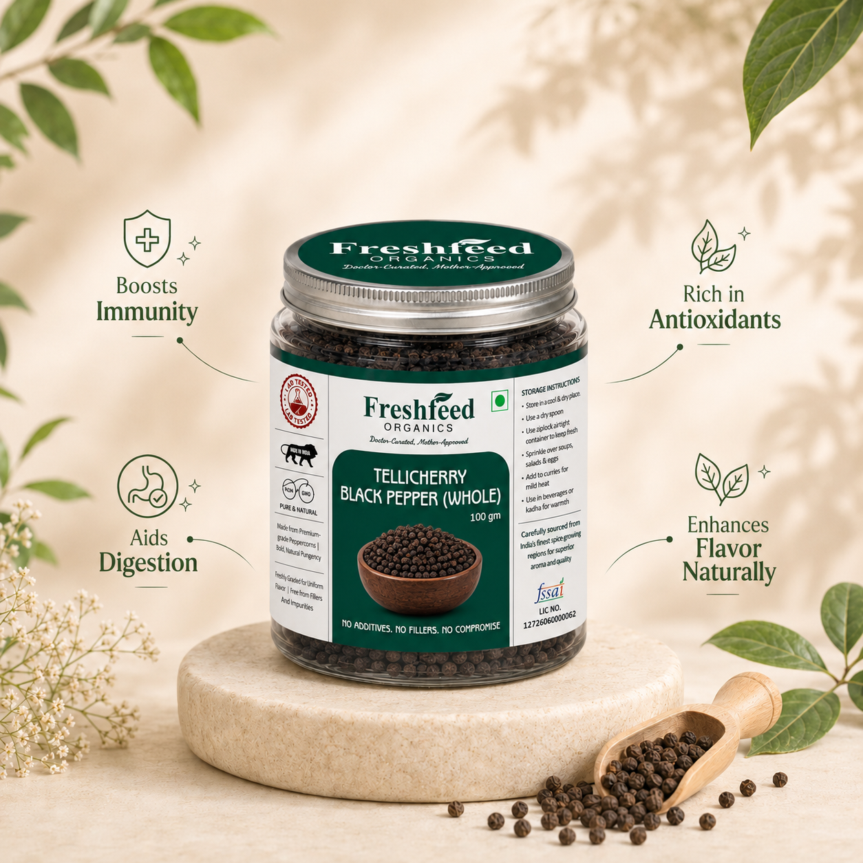 Tellicherry Black Pepper (Whole)