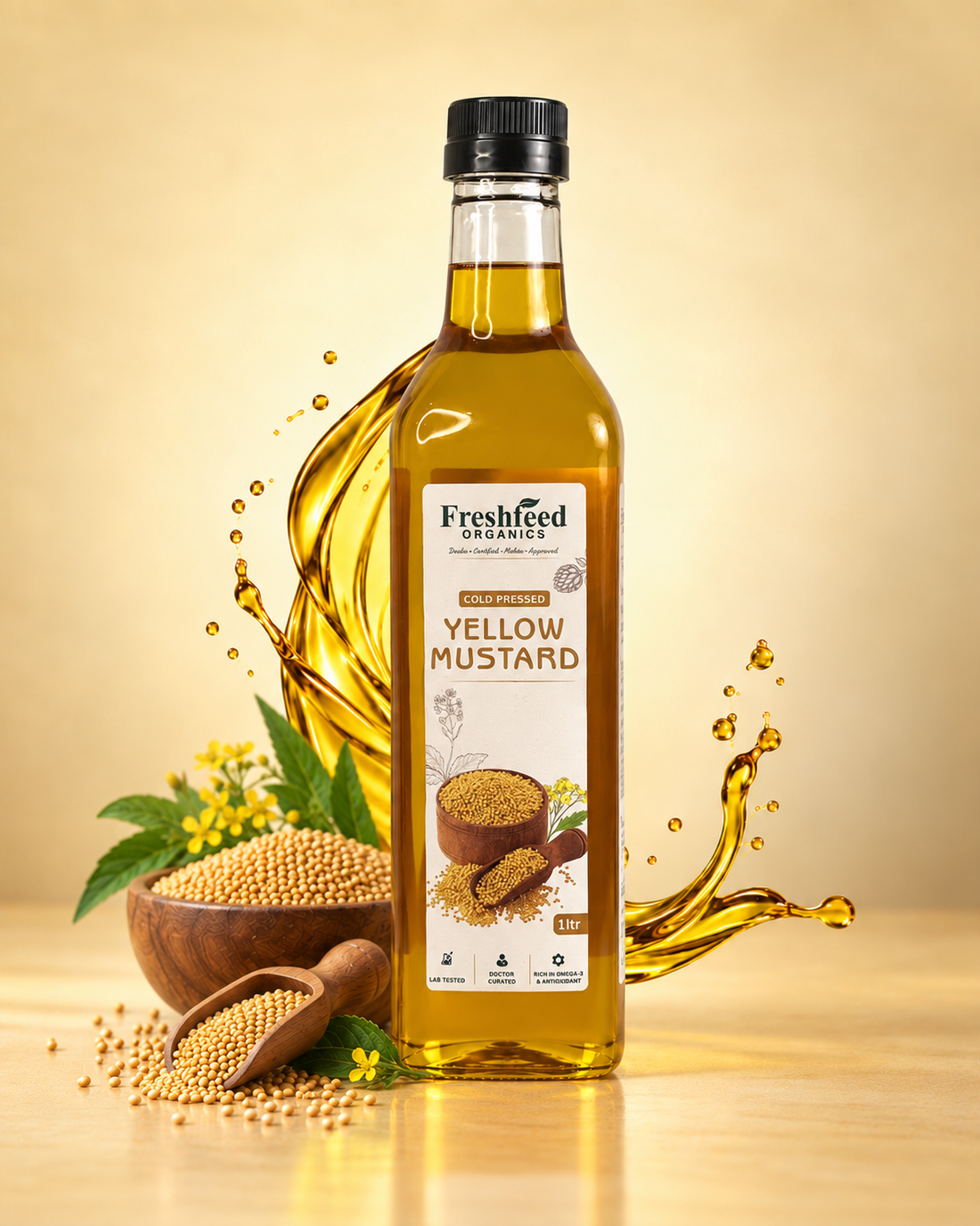 Yellow Mustard Oil (Cold-Pressed)