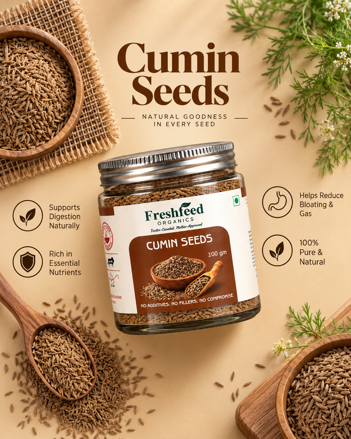 Cumin Seeds (Jeera Whole)