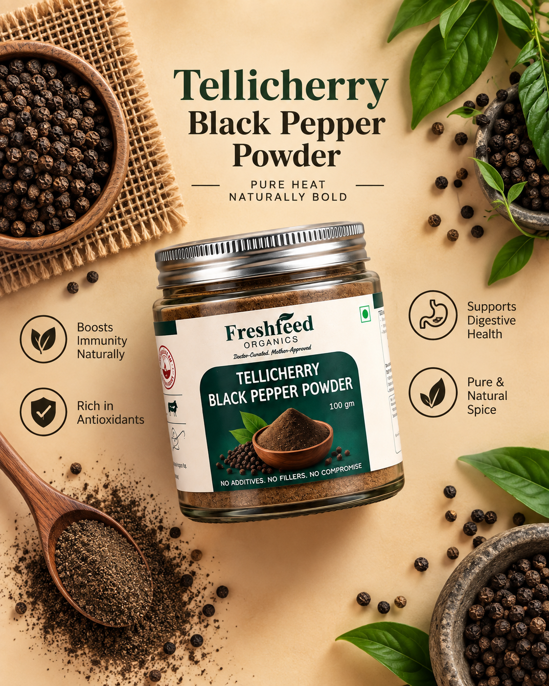 Tellicherry Black Pepper Powder