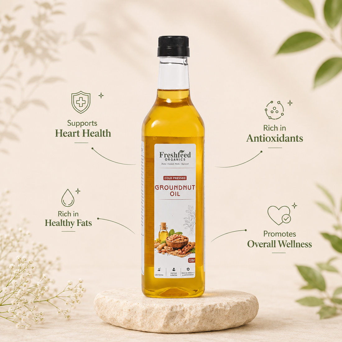 Groundnut Oil (Cold-Pressed)