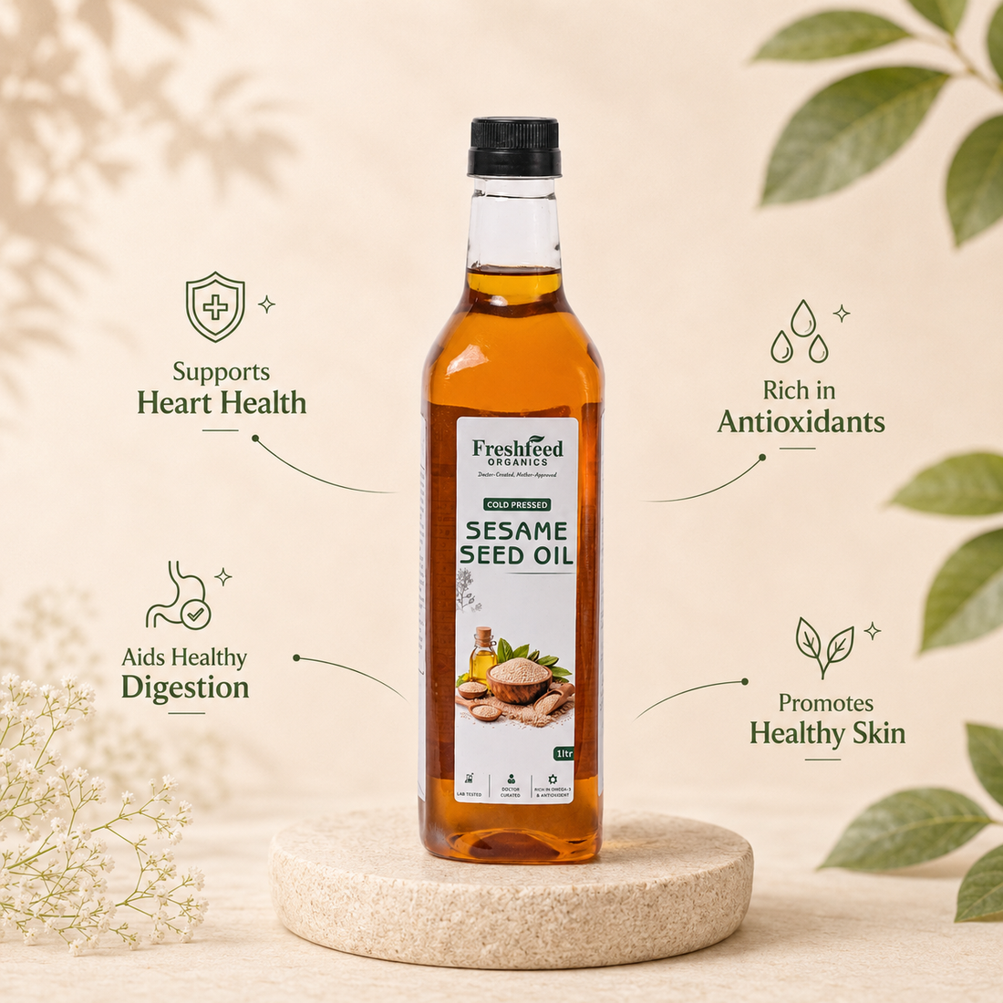 Sesame Seed Oil (Cold-Pressed)